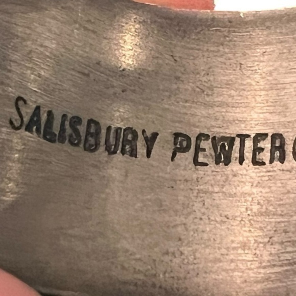 SALISBURY PEWTER AUGUST POPPY‎ ART NOUVEAU FLOWER VINTAGE CUFF BRACELET 1" WIDE - Picture 13 of 13